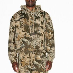 SKIMS X POST MALONE MENS REALTREE RELAXED HOODIE